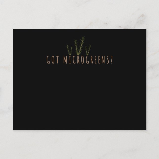 Carte Postale Herbes de jardin Micro Greens (Devant)