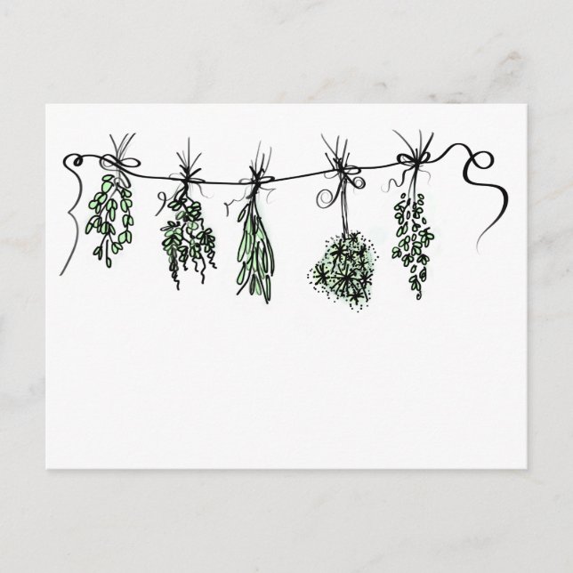 Carte Postale Herbes du jardin (Devant)