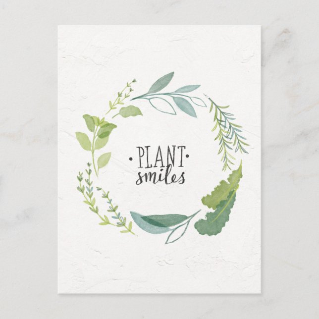 Carte Postale Herbes fines II | Sourires Plantes (Devant)