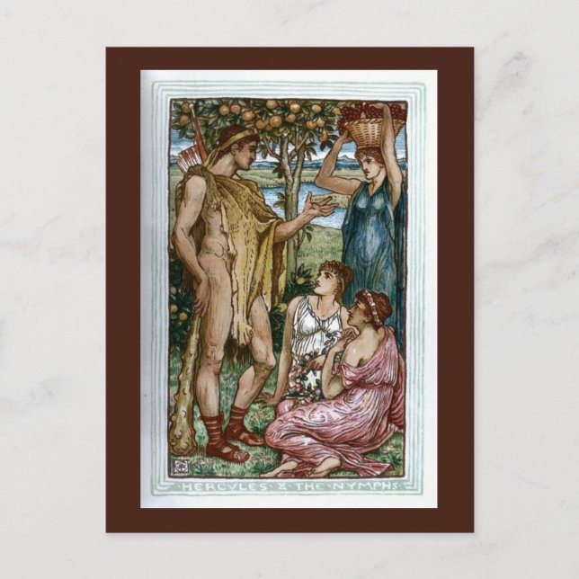 Carte Postale Hercules et les Nymphes (Devant)