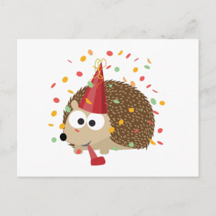 Carte Postale Hérisson du Parti Confetti