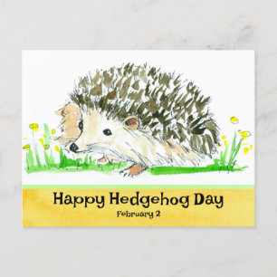 Carte Postale Hérisson Jour Février 2 Fêtes Nationales