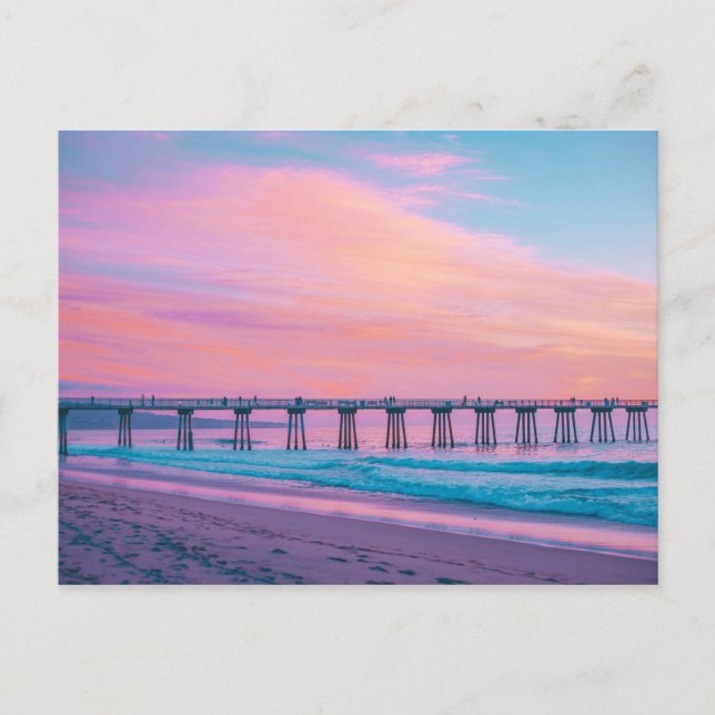 CARTE POSTALE HERMOSA BEACH, CALIFORNIE, USA (Devant)