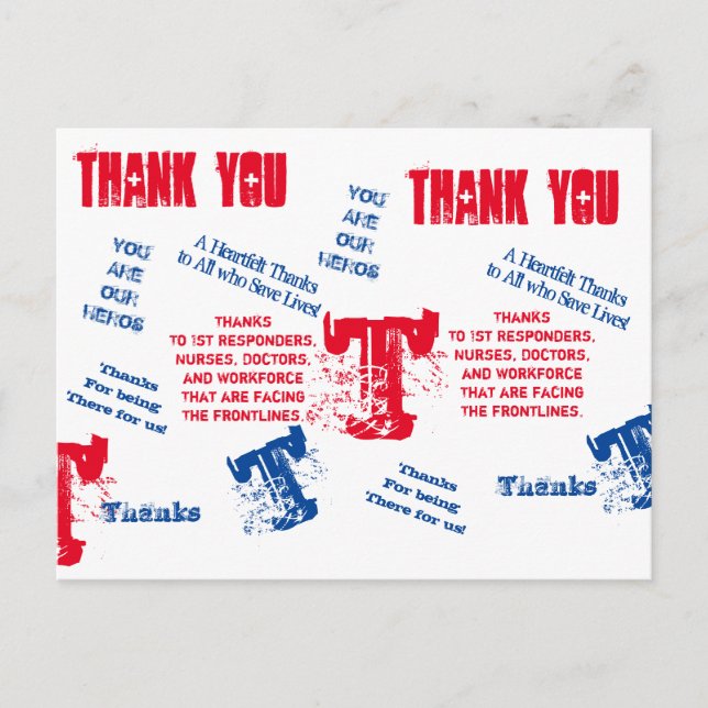 CARTE POSTALE HÉROS CORONAVIRUS (Devant)