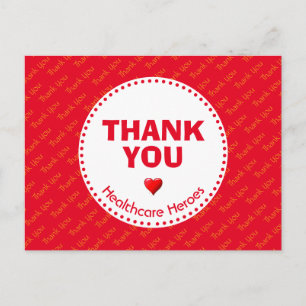 Carte Postale Héros de la santé MERCI personnalisable