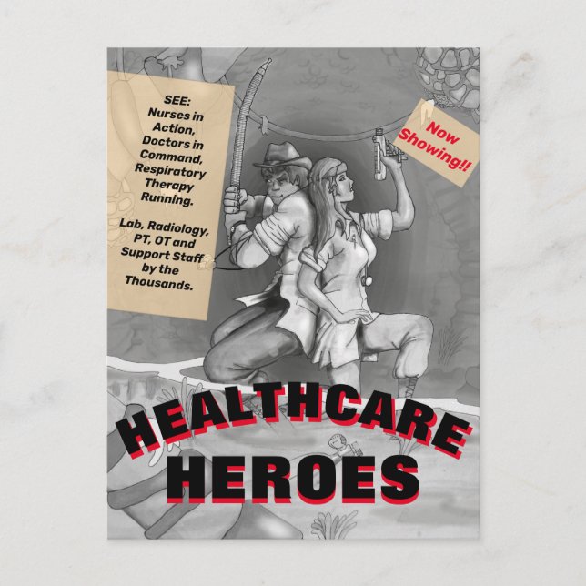 Carte Postale HEROS DE TRAVAILLEURS DE SANTÉ par Slipperywindow (Devant)