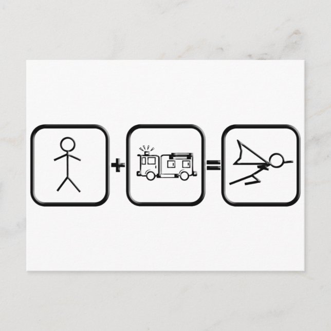 Carte Postale Héros du pompier (Devant)