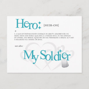 Carte Postale Héros : Mon soldat