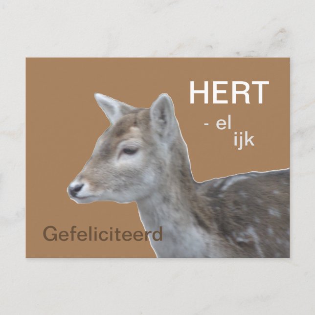 Carte Postale HERTelijk Gefeliciteerd Verjaardags Briefkaart (Devant)