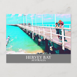Carte Postale Hervey Bay Queesnland mer Australie voyage millési