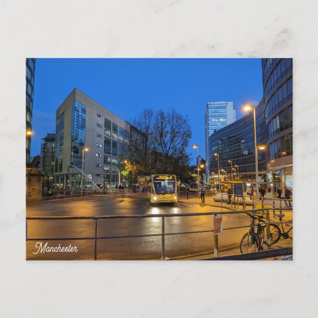 Carte Postale Heure bleue Manchester (Devant)