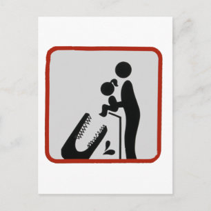 Carte Postale Heure d'alimentation de l'alligator