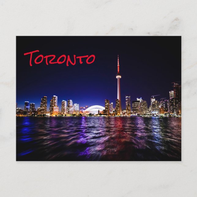 Carte Postale Heure de la nuit des lumières de Toronto (Devant)