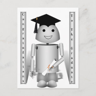 Carte Postale Heure de la remise des diplômes pour Robo-x9!