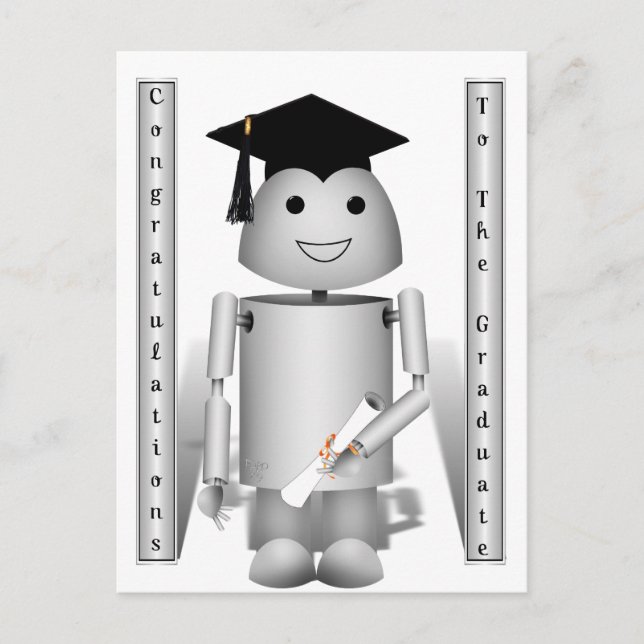 Carte Postale Heure de la remise des diplômes pour Robo-x9! (Devant)
