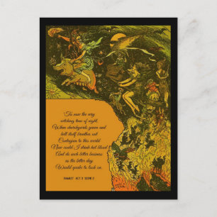 Carte Postale Heure de la sortie d'Halloween