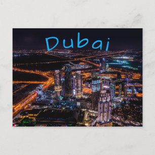Carte Postale Heure de nuit des lumières de Dubaï