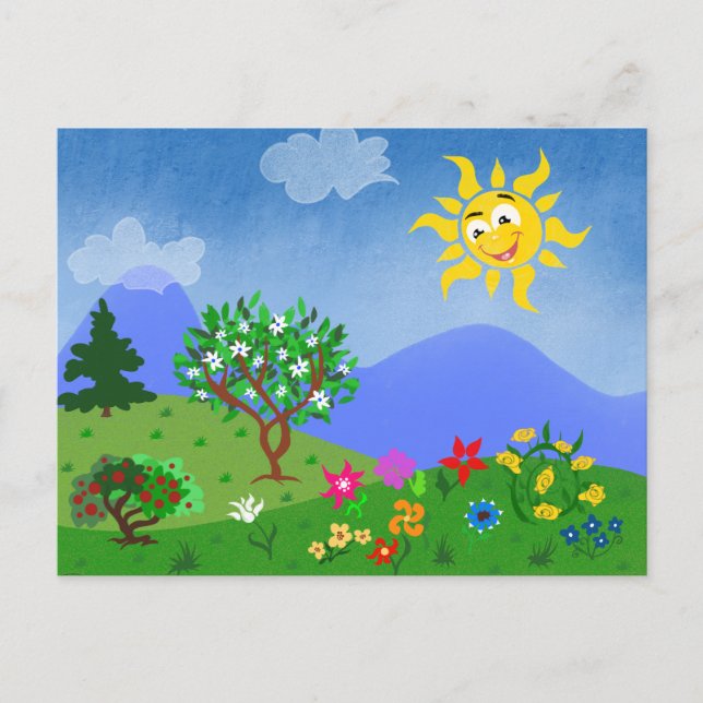 Carte Postale Heure d'été (Devant)