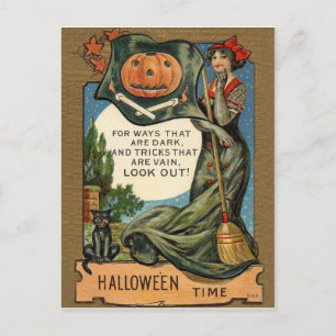 Carte Postale Heure d'Halloween