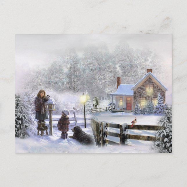 Carte Postale Heure D'Hiver Dans Le Pays (Devant)