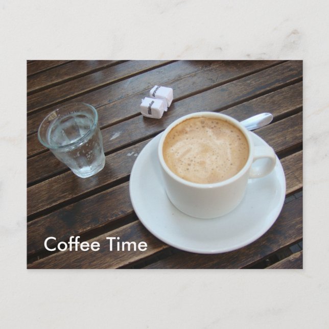 Carte Postale Heure du café (Devant)