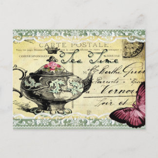 Carte Postale Heure du thé