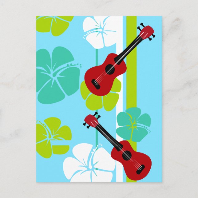 Carte Postale Heure Ukulele ! (Devant)