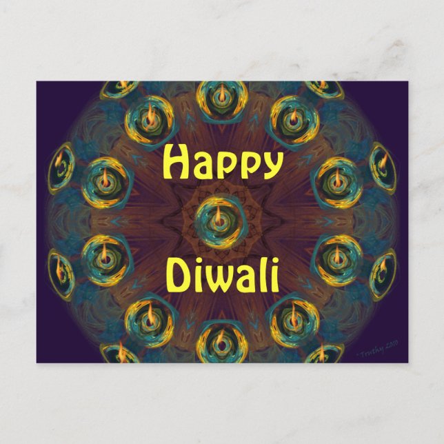 Carte postale heureuse de Diwali (Devant)