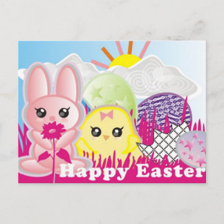 Carte postale heureuse de Pâques
