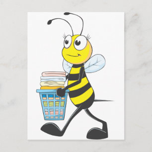 Carte Postale Heureuse Mère Bee finie dans sa blanchisserie