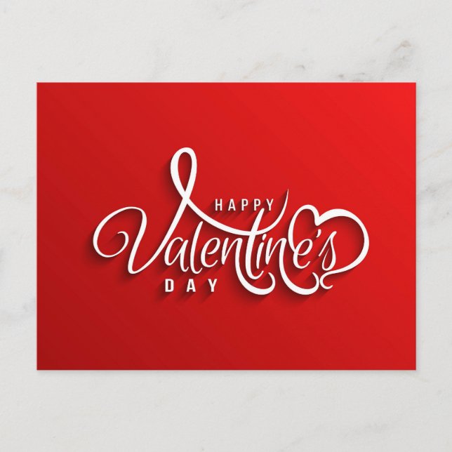 Carte Postale Heureuse Sainte-Valentin (Devant)