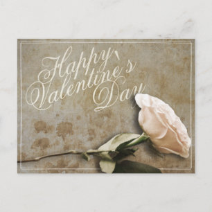 Carte Postale Heureuse Sainte-Valentin avec Rose