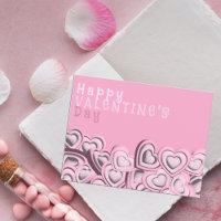 heureuse Sainte-Valentin de coeur rose pâle 3D