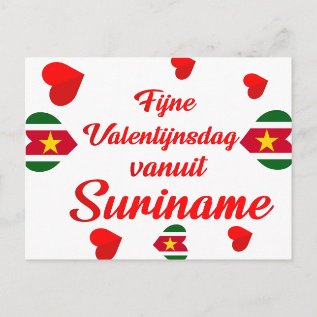 Carte Postale Heureuse Sainte-Valentin du Suriname (Devant)