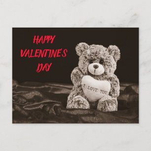 Carte postale Heureuse Sainte-Valentin Teddy Bear 