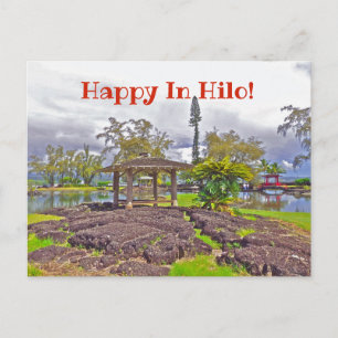 CARTE POSTALE "HEUREUX AU HILO" /LILIUOKALANI GARDENS POSTCARD