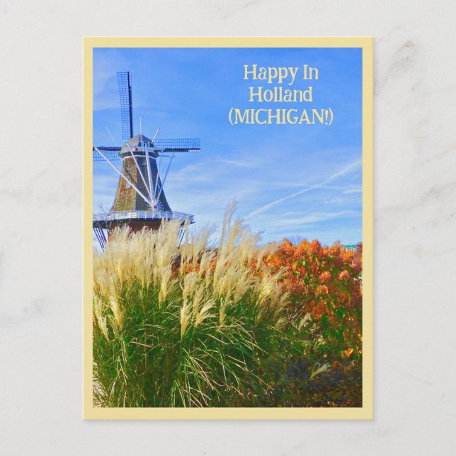 Carte Postale Heureux En Hollande (MICHIGAN) (Devant)