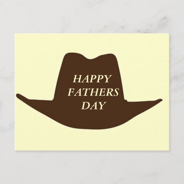 Carte Postale Heureux Fête des pères Cowboy Papa (Devant)