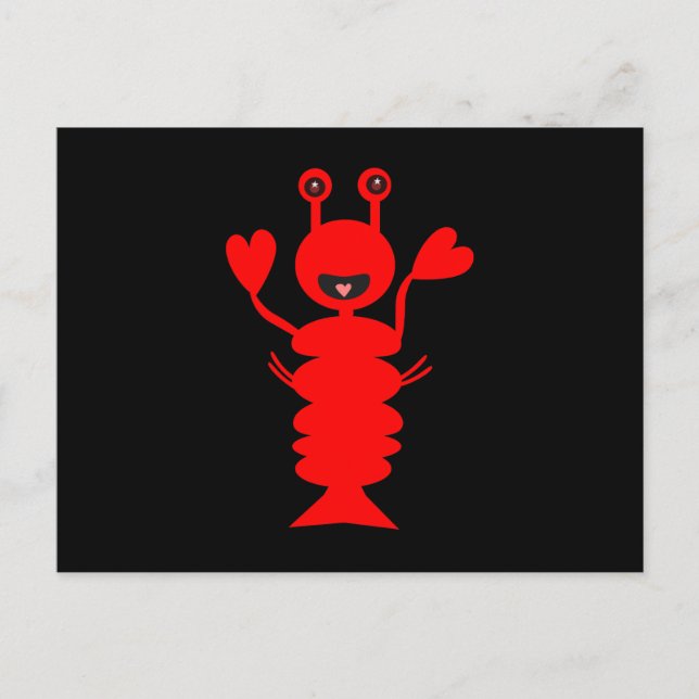 Carte Postale Heureux homard aussi (Devant)