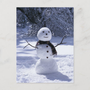 CARTE POSTALE HEUREUX SNOWMAN 3