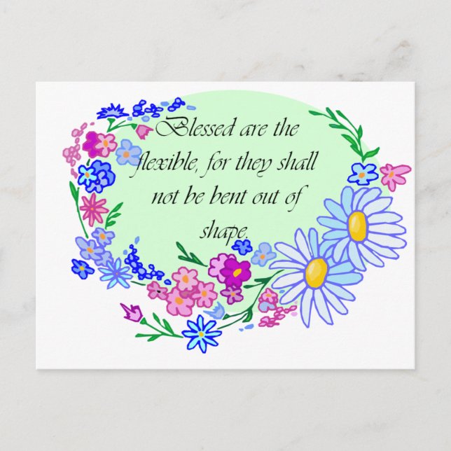 Carte Postale Heureux sont les Flexibles (Devant)