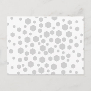 Carte Postale Hexagons gris.