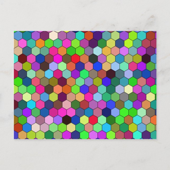 Carte postale Hexagons vertical (Devant)