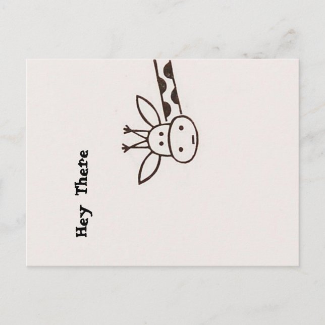 Carte Postale Hey là Giraffe (Devant)