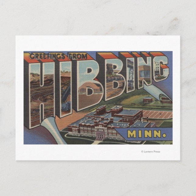 Carte Postale Hibbing, Minnesota - Scènes de grandes lettres (Devant)