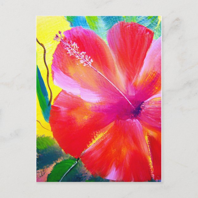 Carte Postale Hibiscus Flower Art (Devant)