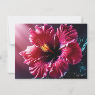 Carte Postale Hibiscus radieux en fleurs