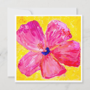 Carte postale Hibiscus rose