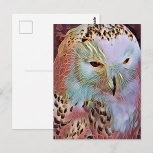 CARTE POSTALE HIBOU