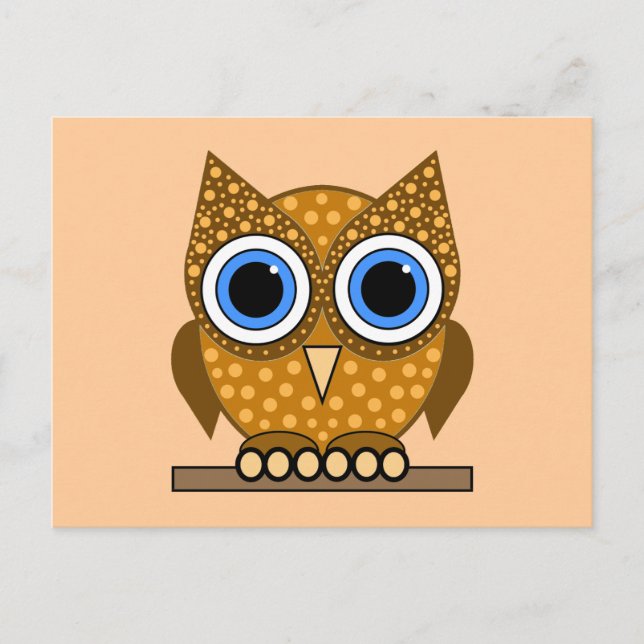 Carte Postale hibou (Devant)